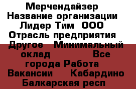 Мерчендайзер › Название организации ­ Лидер Тим, ООО › Отрасль предприятия ­ Другое › Минимальный оклад ­ 27 000 - Все города Работа » Вакансии   . Кабардино-Балкарская респ.